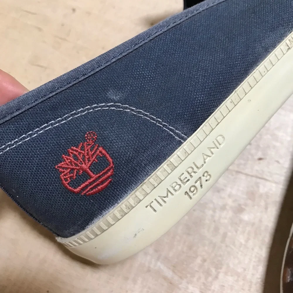 Timberland 1973 Men’s Blue Canvas Slip-On Loafers Size 10.5